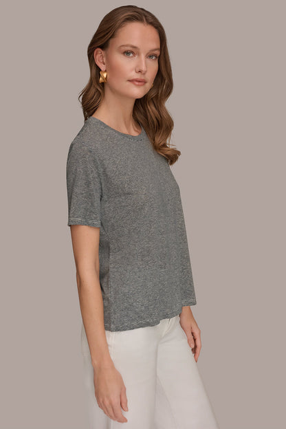 SHORT SLEEVE TEE - Nightfall/Cream