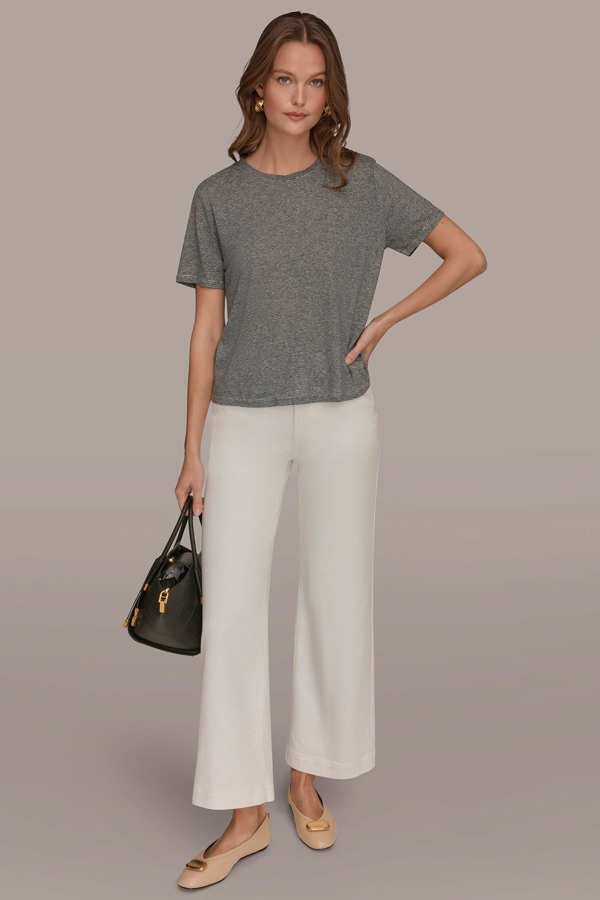 SHORT SLEEVE TEE - Nightfall/Cream