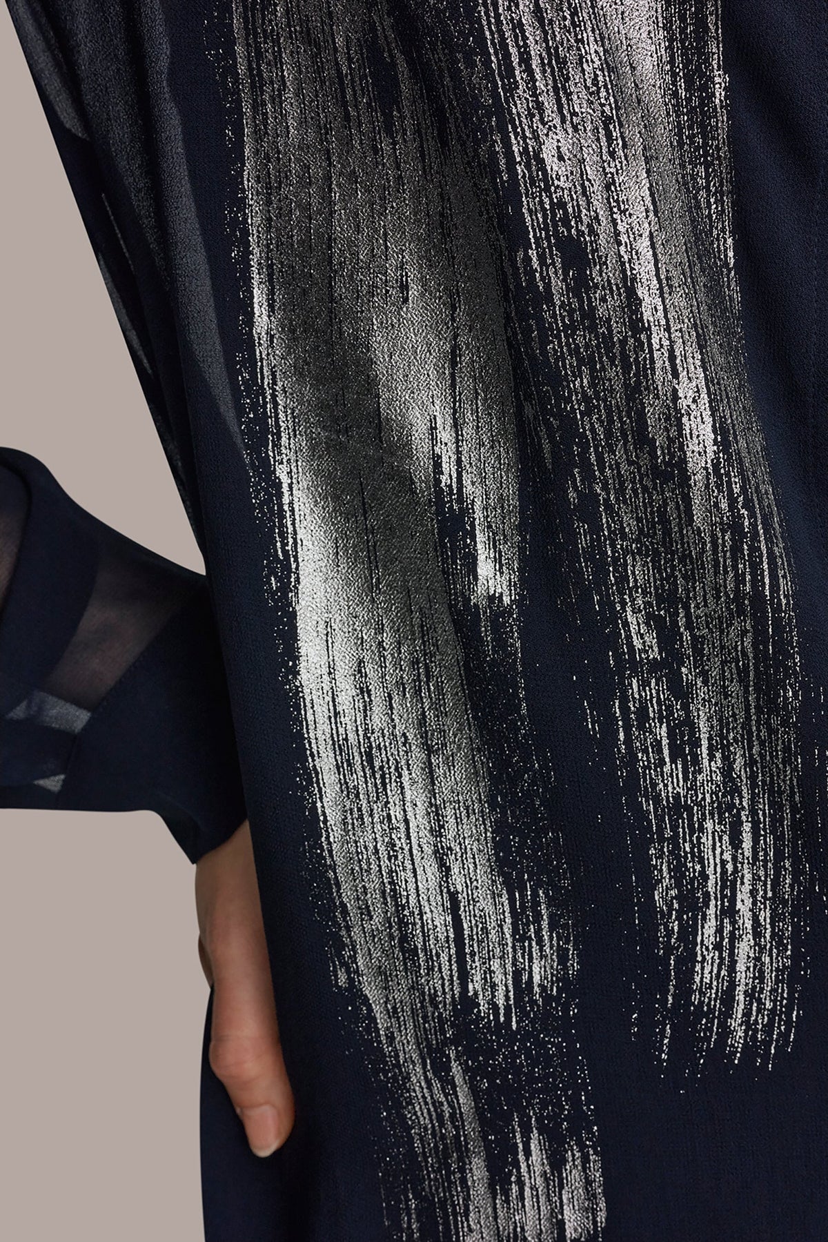 METALLIC BRUSHSTROKE BLOUSE - Nightfall/Gunmetal