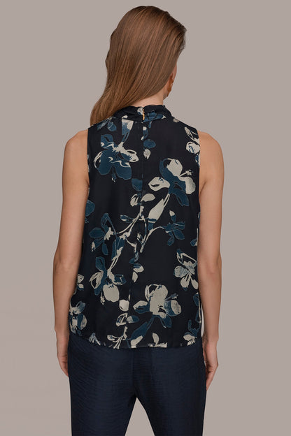 FLORAL CRISSCROSS TOP - Nightfall Multi