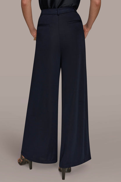 PLEATED KNIT PANT - Nightfall