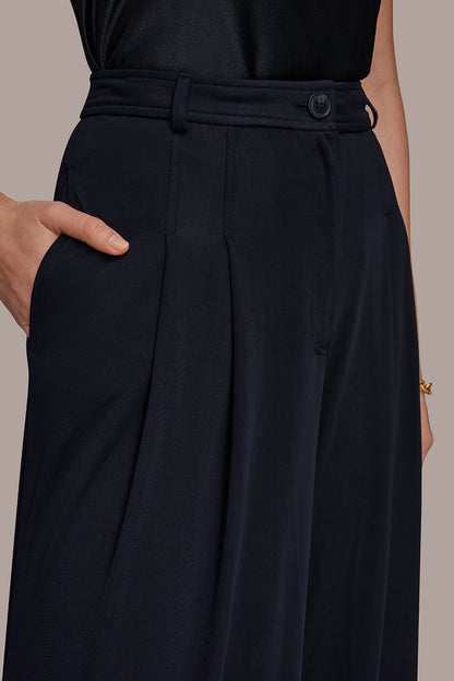 PLEATED KNIT PANT - Nightfall