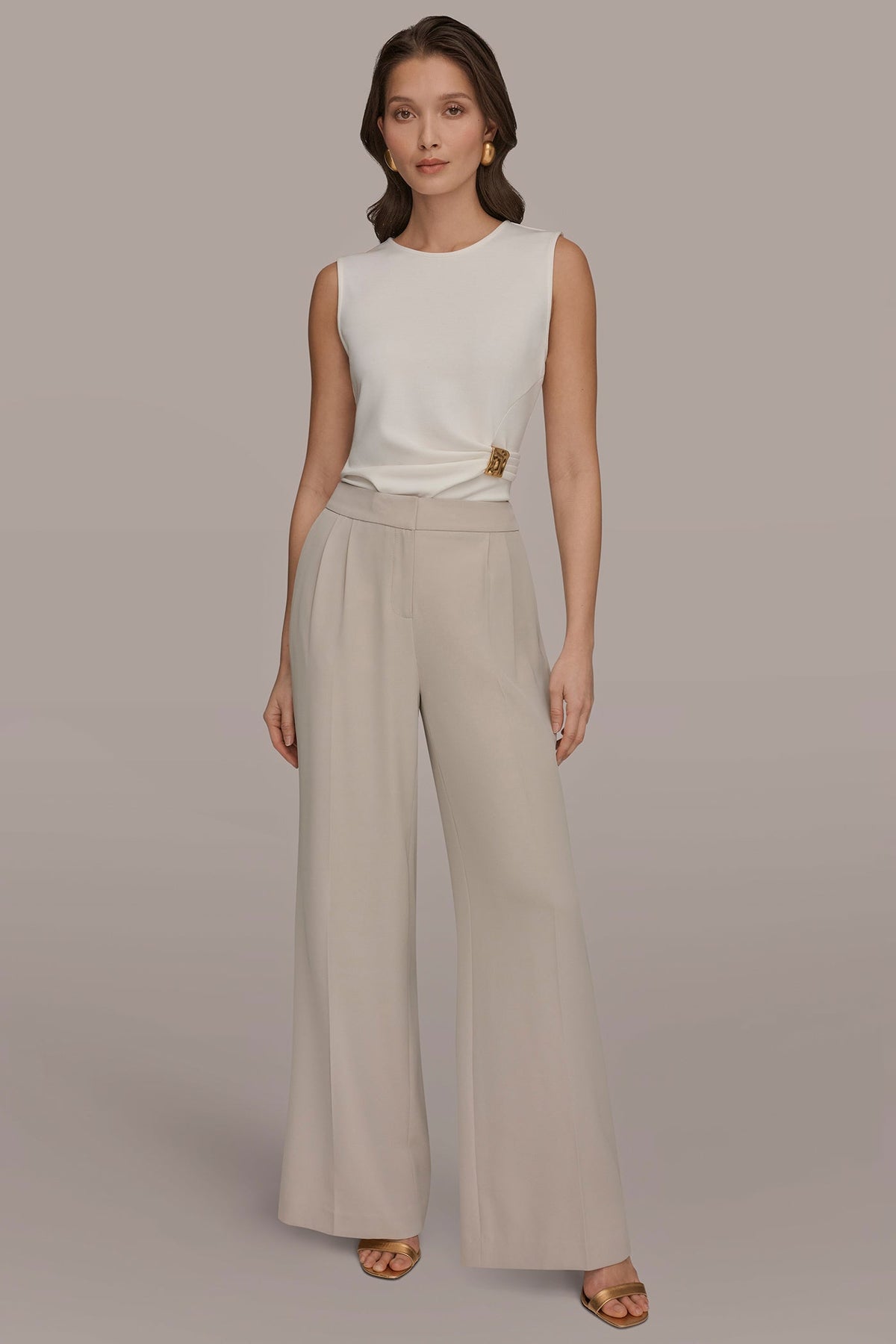 MID-RISE PLEATED WIDE-LEG SUIT PANT - Turin