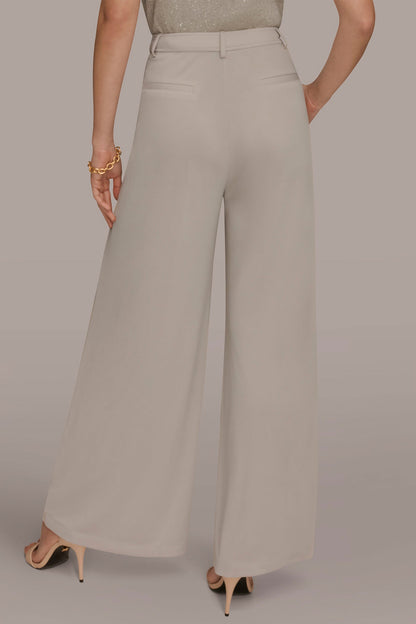 PLEATED KNIT PANT - Tuscan Grey