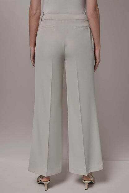 MID-RISE PLEATED WIDE-LEG SUIT PANT - Tuscan Grey