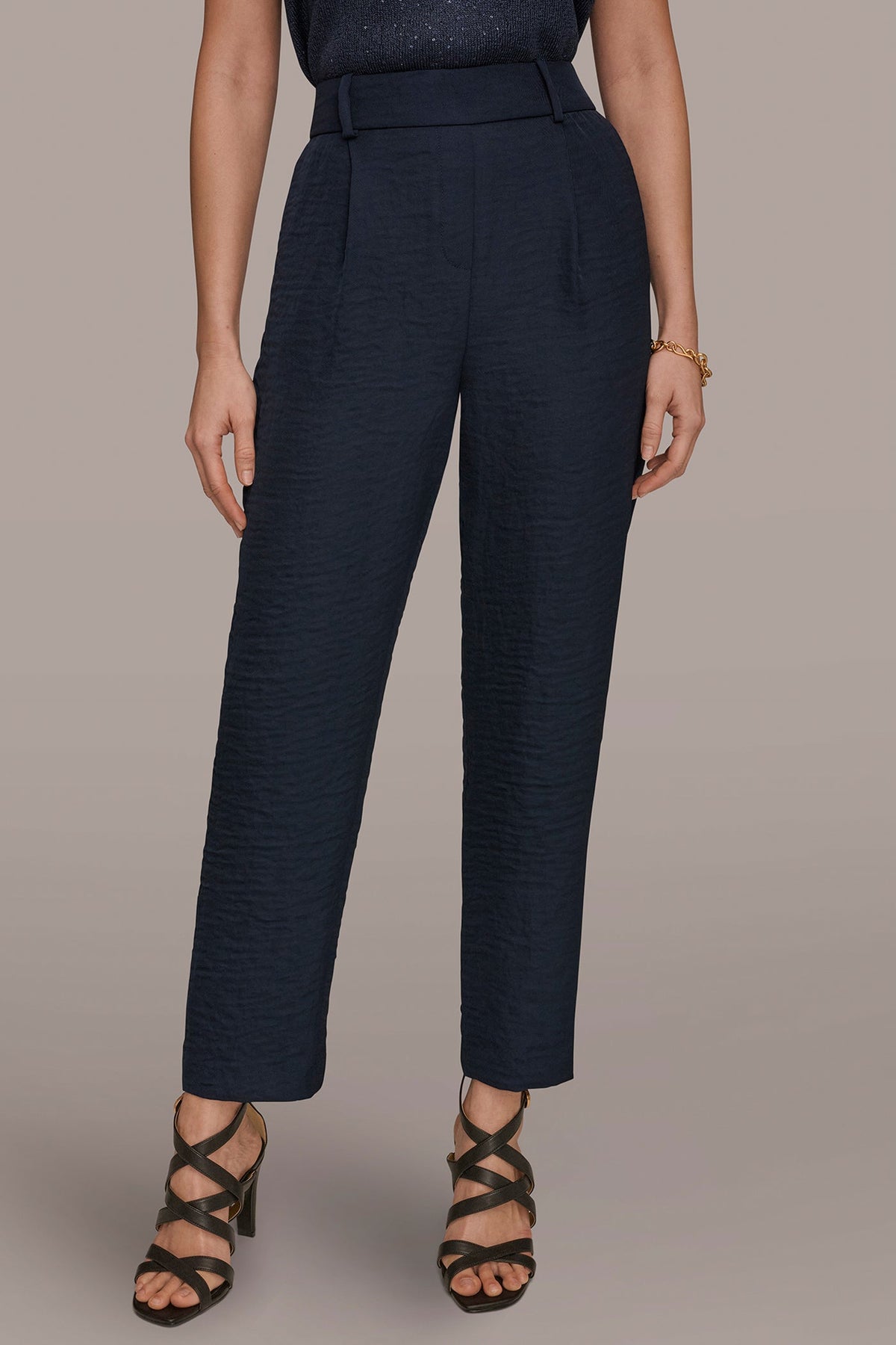 PLEATED STRAIGHT PANT - NIGHTFALL