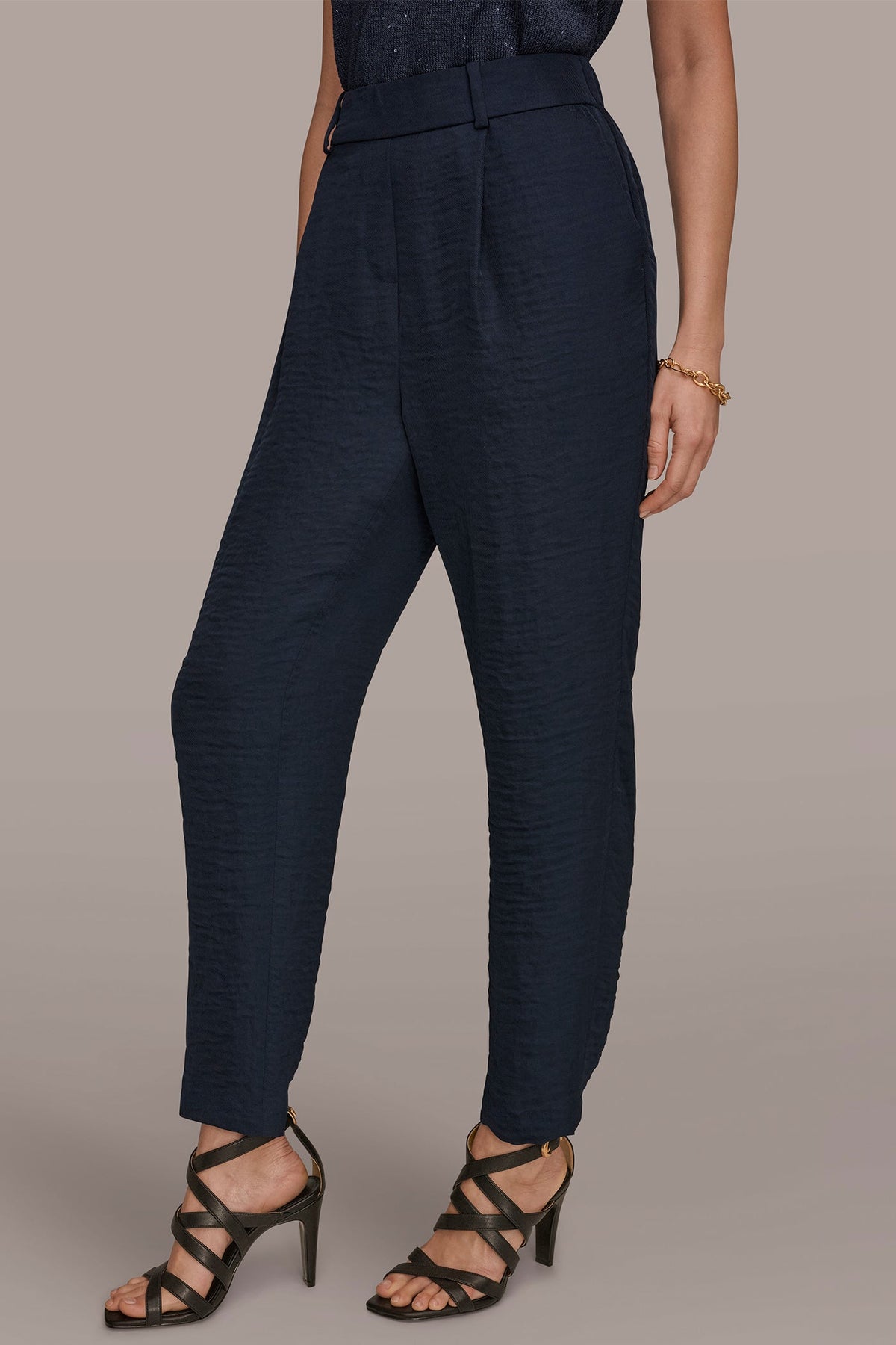 PLEATED STRAIGHT PANT - NIGHTFALL