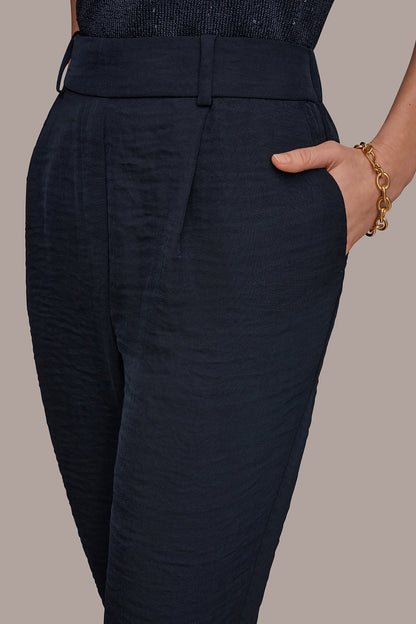 PLEATED STRAIGHT PANT - NIGHTFALL