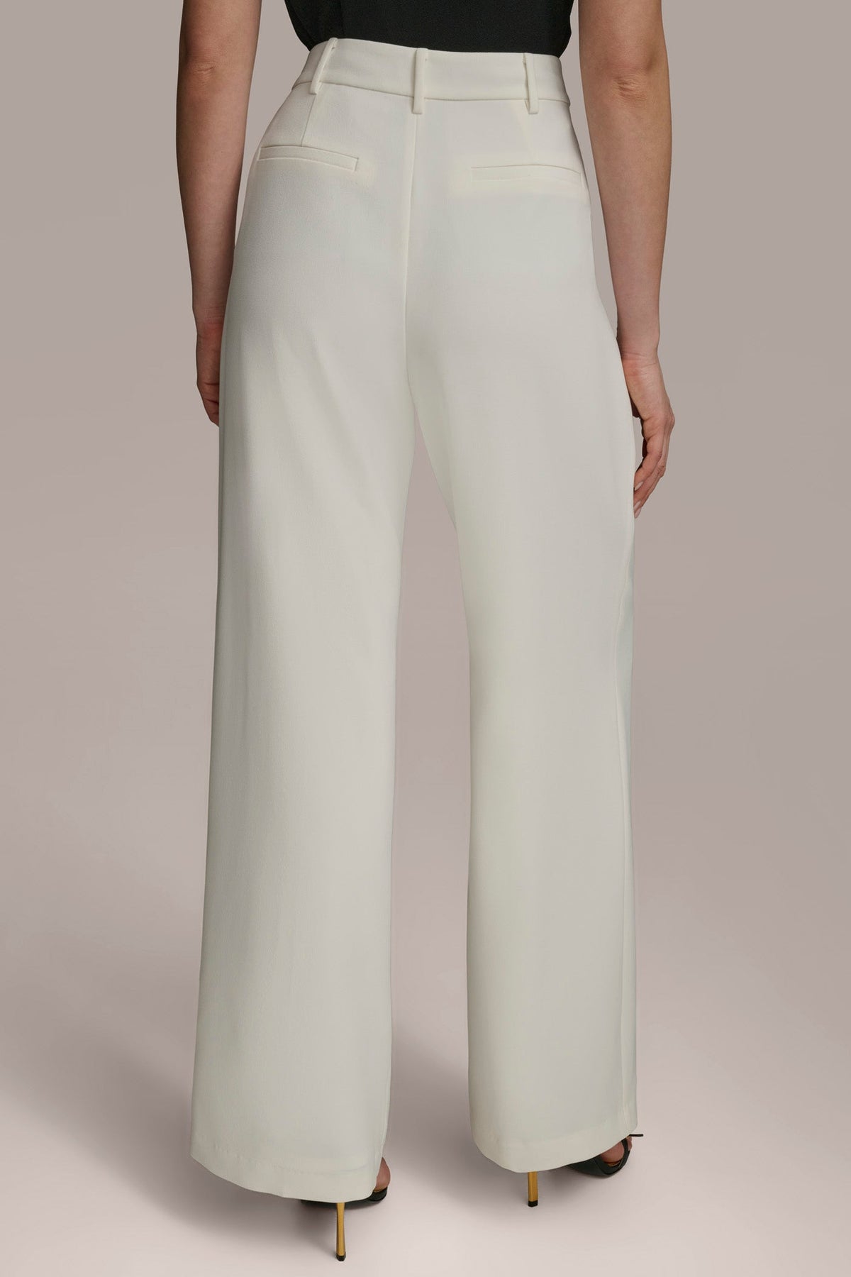 WIDE PANT WITH PLEATS - CREAM