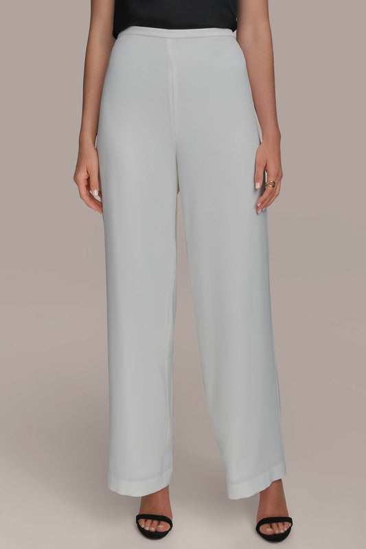 WIDE LEG PULL ON PANT - CREAM