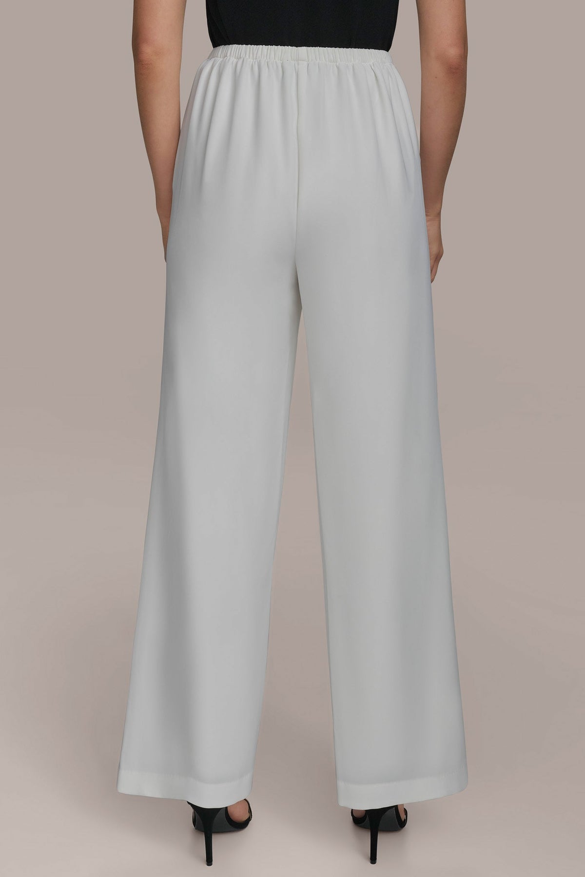 WIDE LEG PULL ON PANT - CREAM