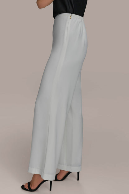 WIDE LEG PULL ON PANT - CREAM