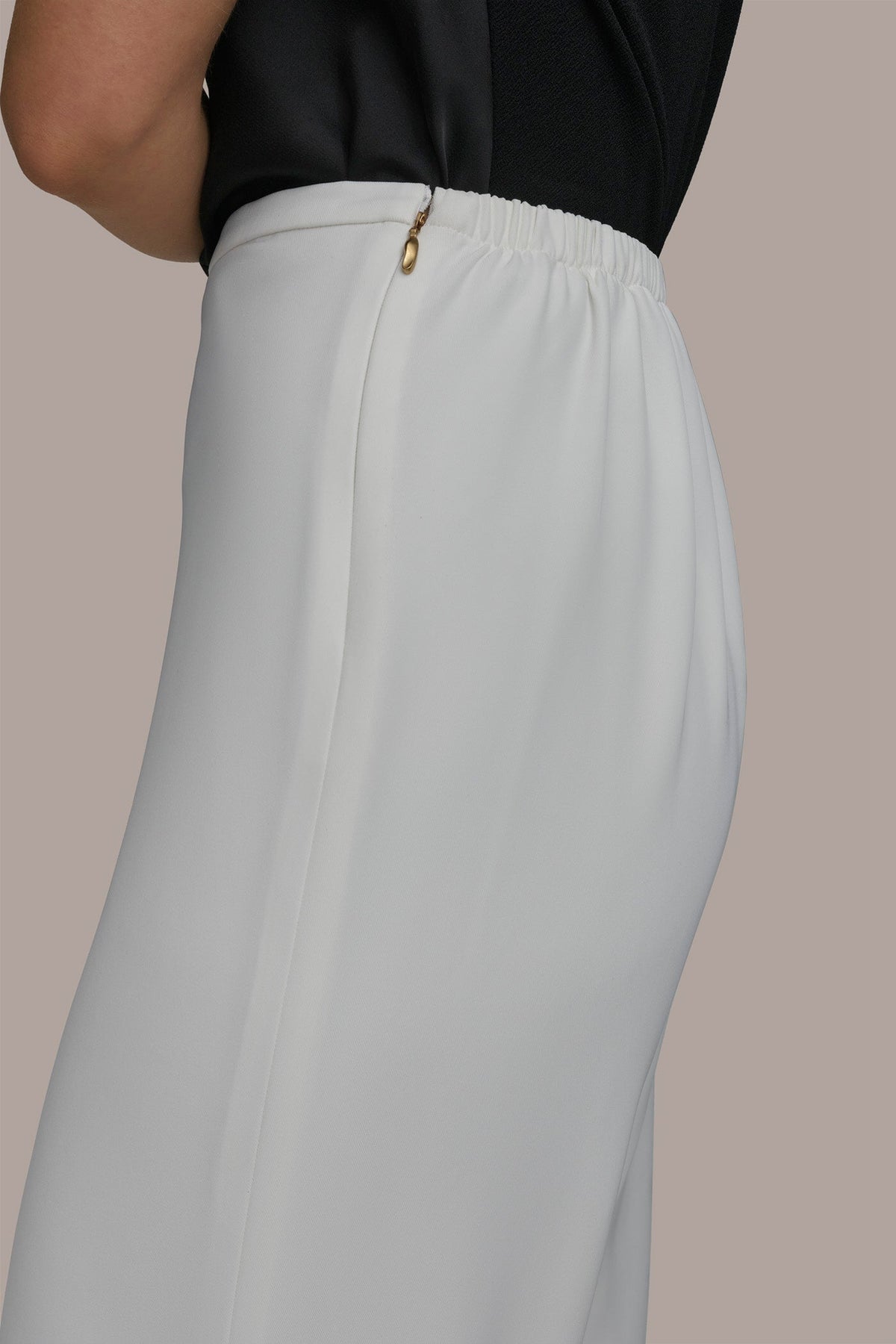 WIDE LEG PULL ON PANT - CREAM