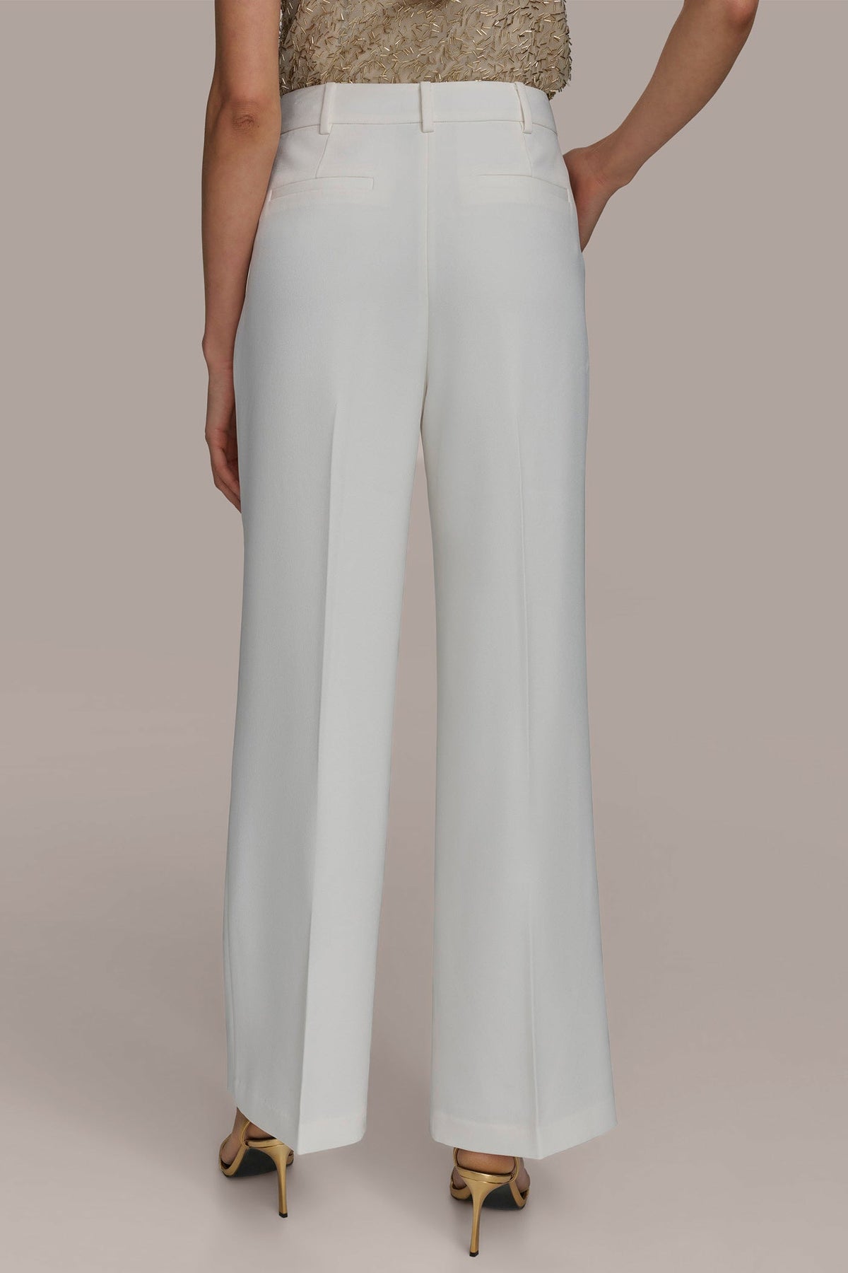 WIDE PANT WITH PLEATS - CREAM