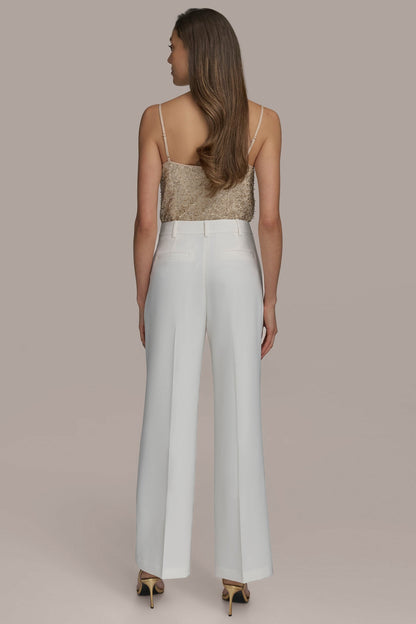 WIDE PANT WITH PLEATS - CREAM