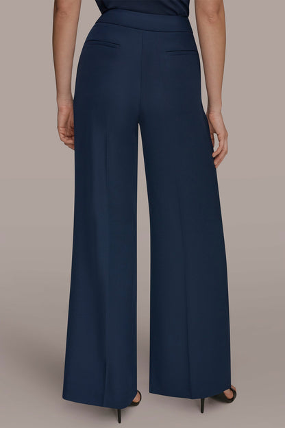 MID-RISE PLEATED WIDE-LEG SUIT PANT - Nightfall
