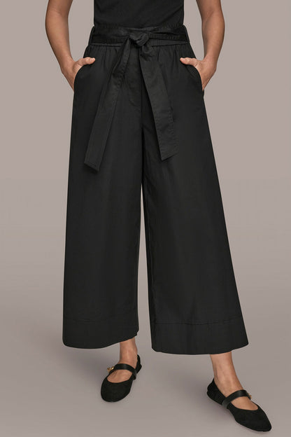 CROPPED MID-RISE PANT - Black