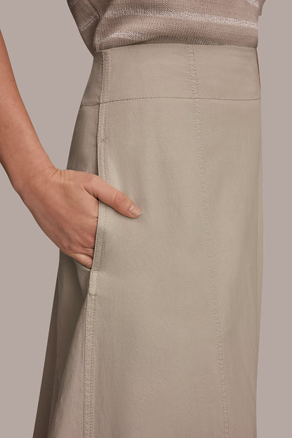 MIDI A-LINE PANEL SKIRT - Tuscan Grey