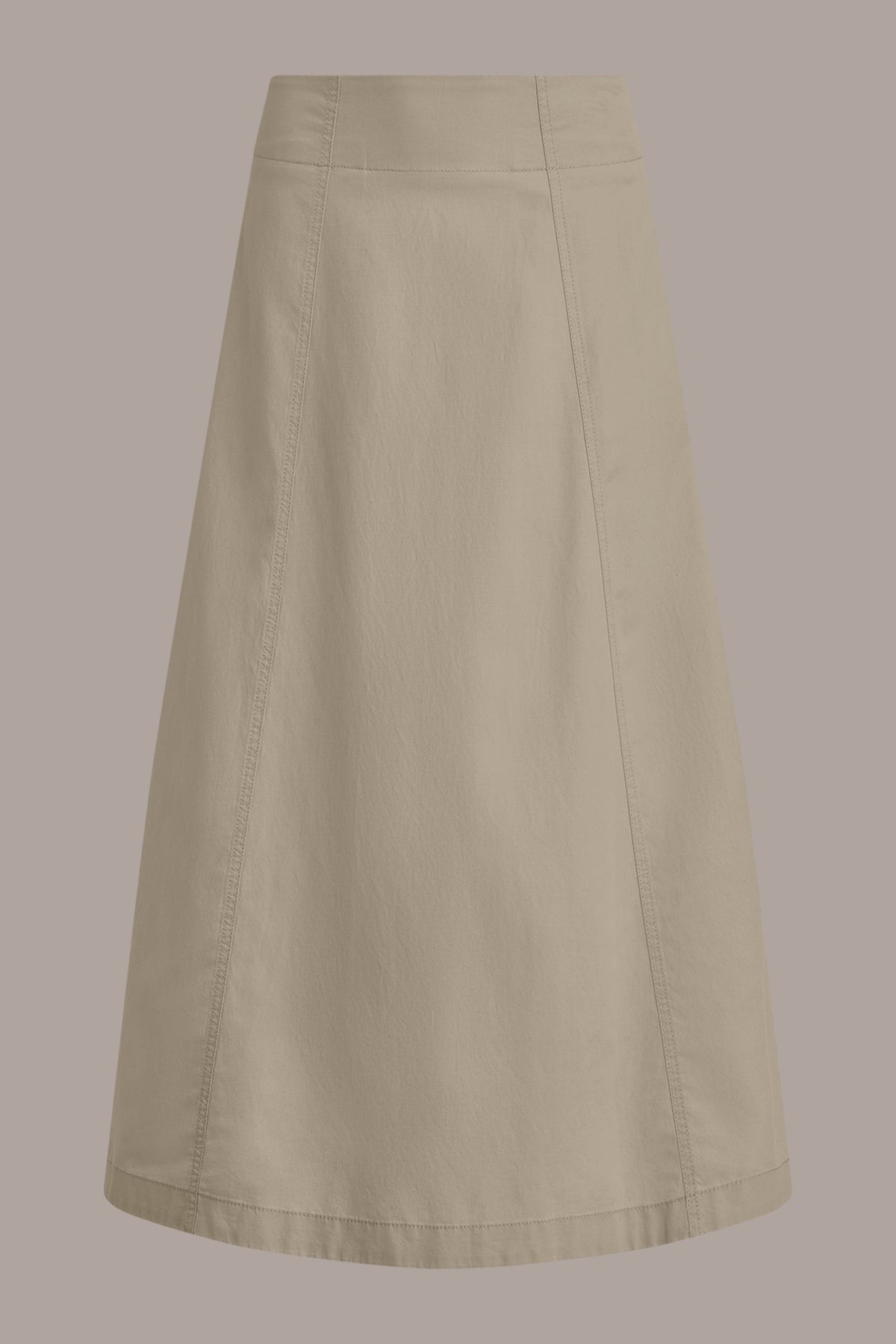 MIDI A-LINE PANEL SKIRT - Tuscan Grey