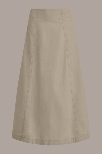 MIDI A-LINE PANEL SKIRT - Tuscan Grey