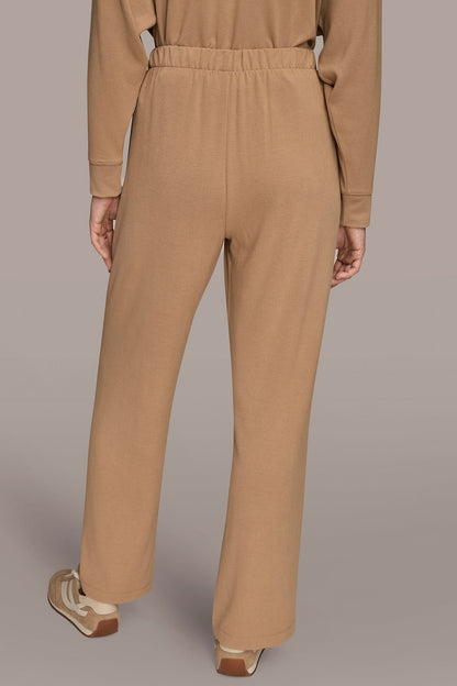 HIGH-RISE PLEATED PANT - FAWN