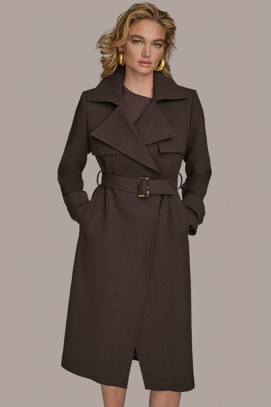 TRENCH RAIN COAT - Chocolate