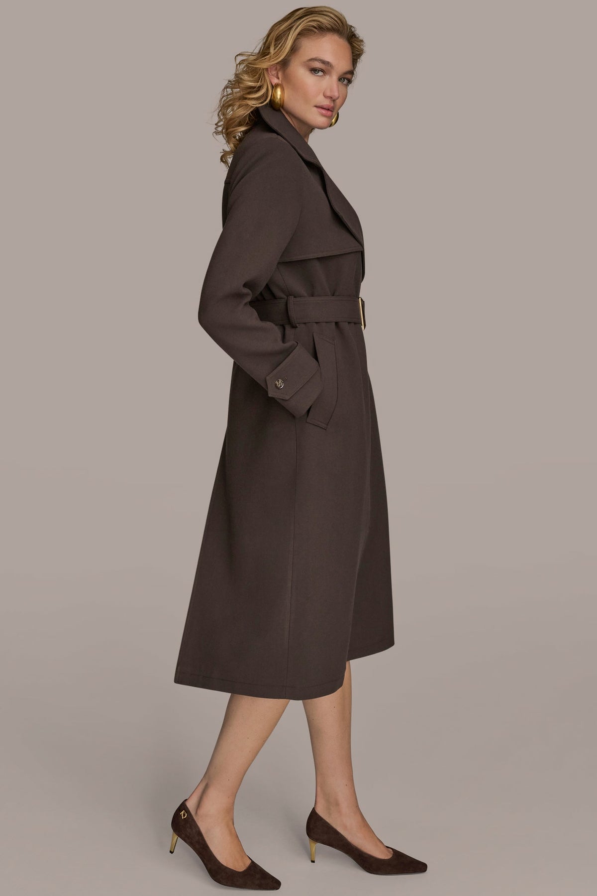 TRENCH RAIN COAT - Chocolate