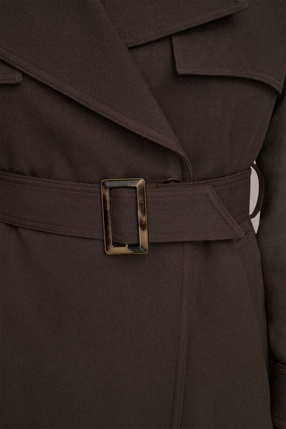 TRENCH RAIN COAT - Chocolate
