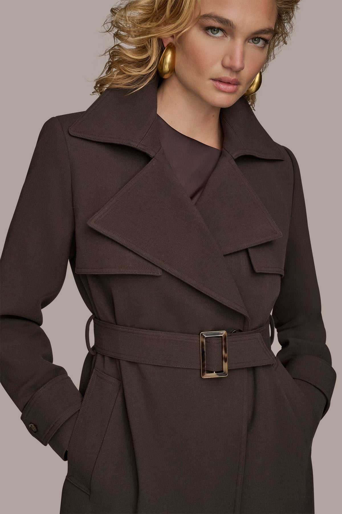 TRENCH RAIN COAT - Chocolate