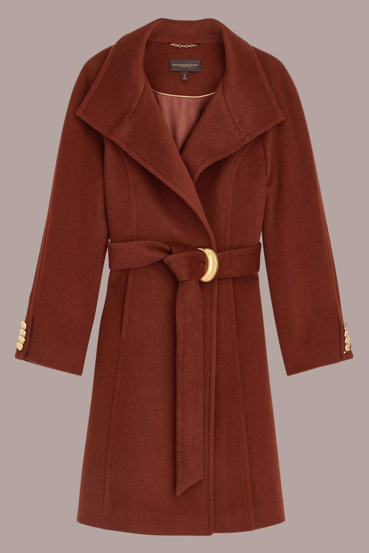 WOOL TRENCH COAT - Whiskey