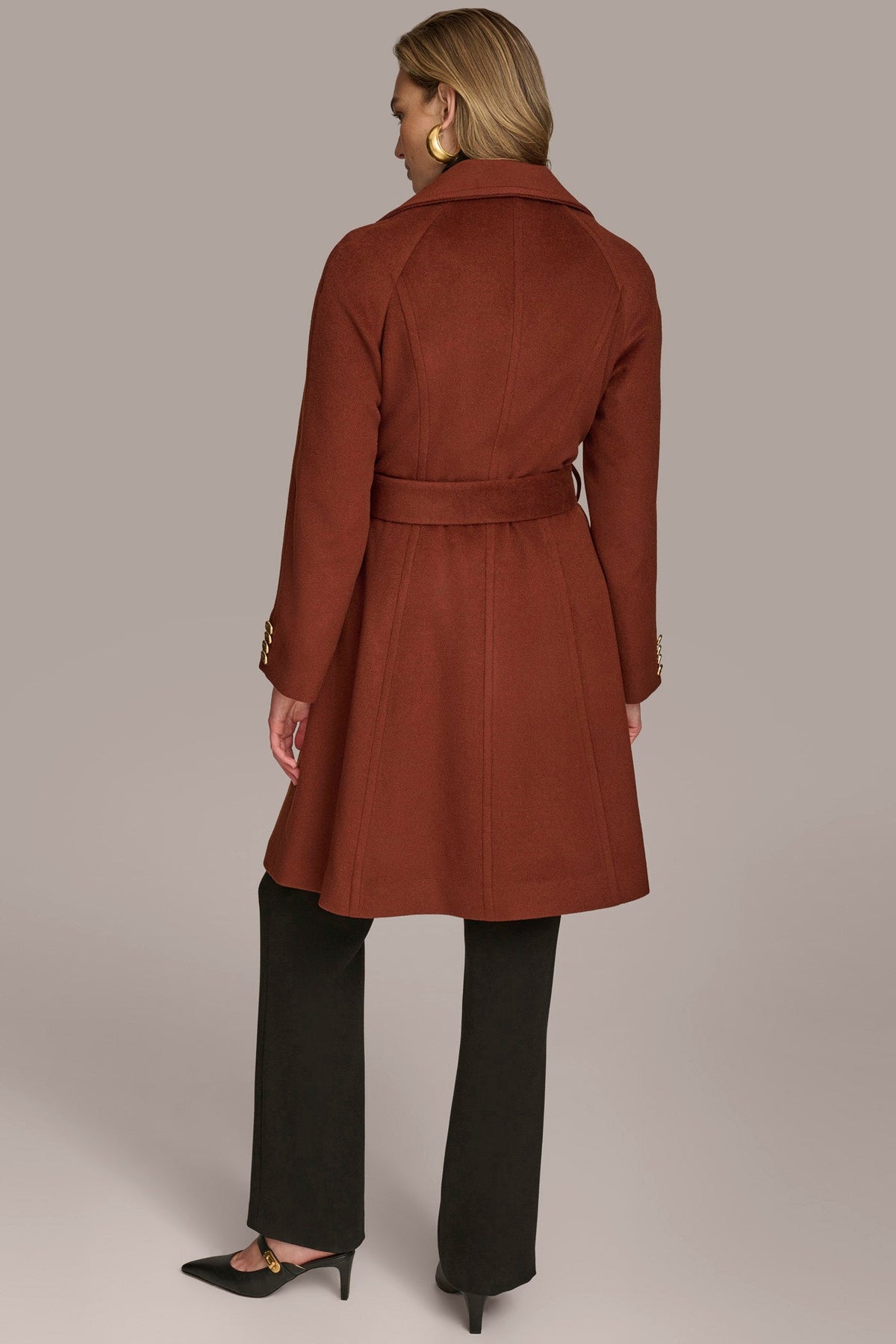 WOOL TRENCH COAT - Whiskey