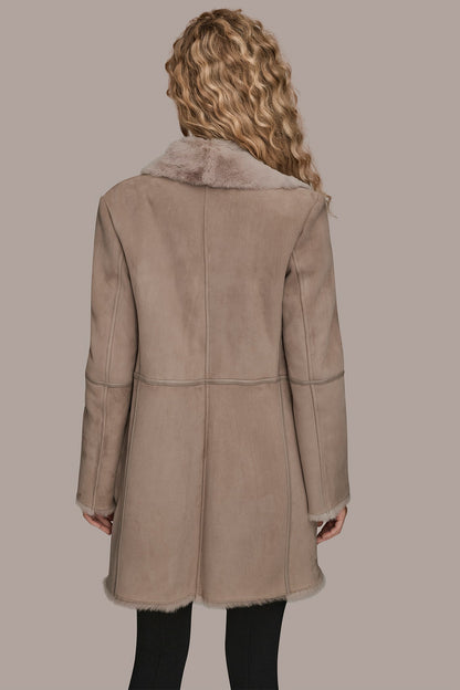 SHEARLING COAT - Oatmeal