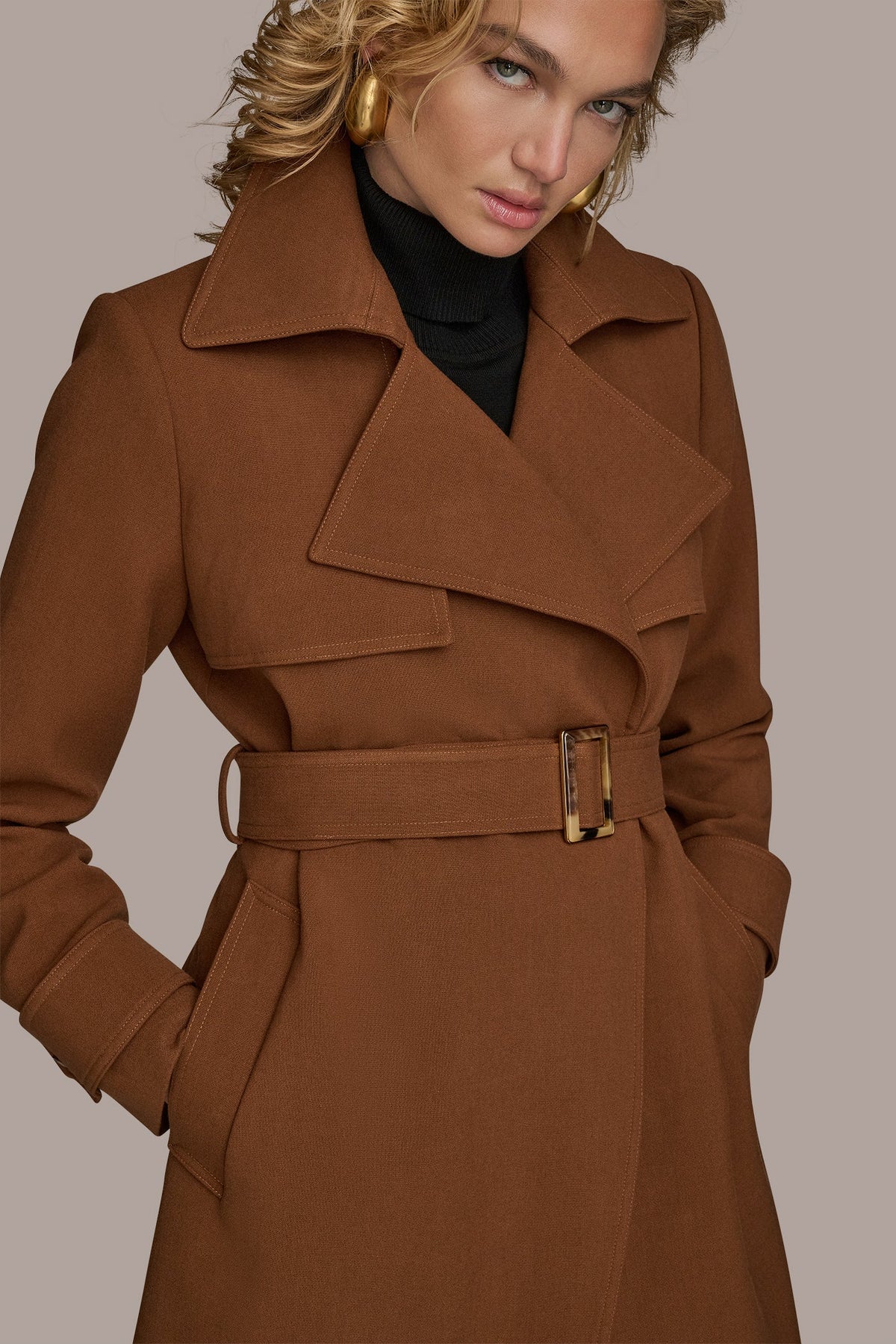 TRENCH RAIN COAT - TOBACCO