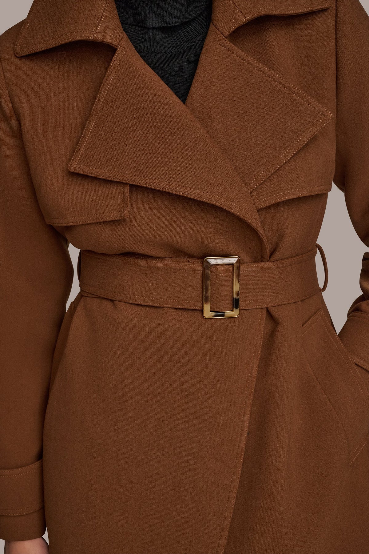 TRENCH RAIN COAT - TOBACCO