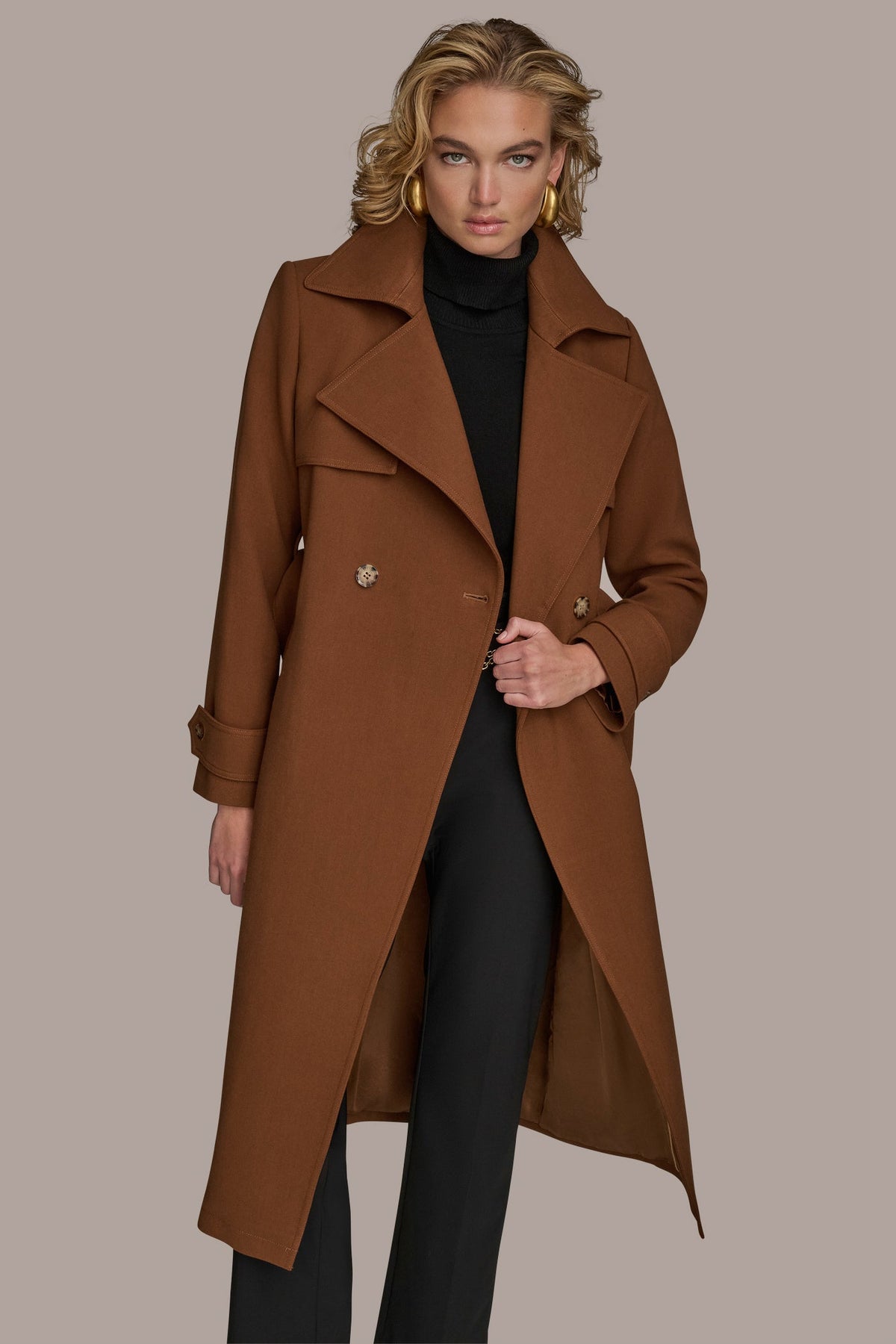 TRENCH RAIN COAT - TOBACCO