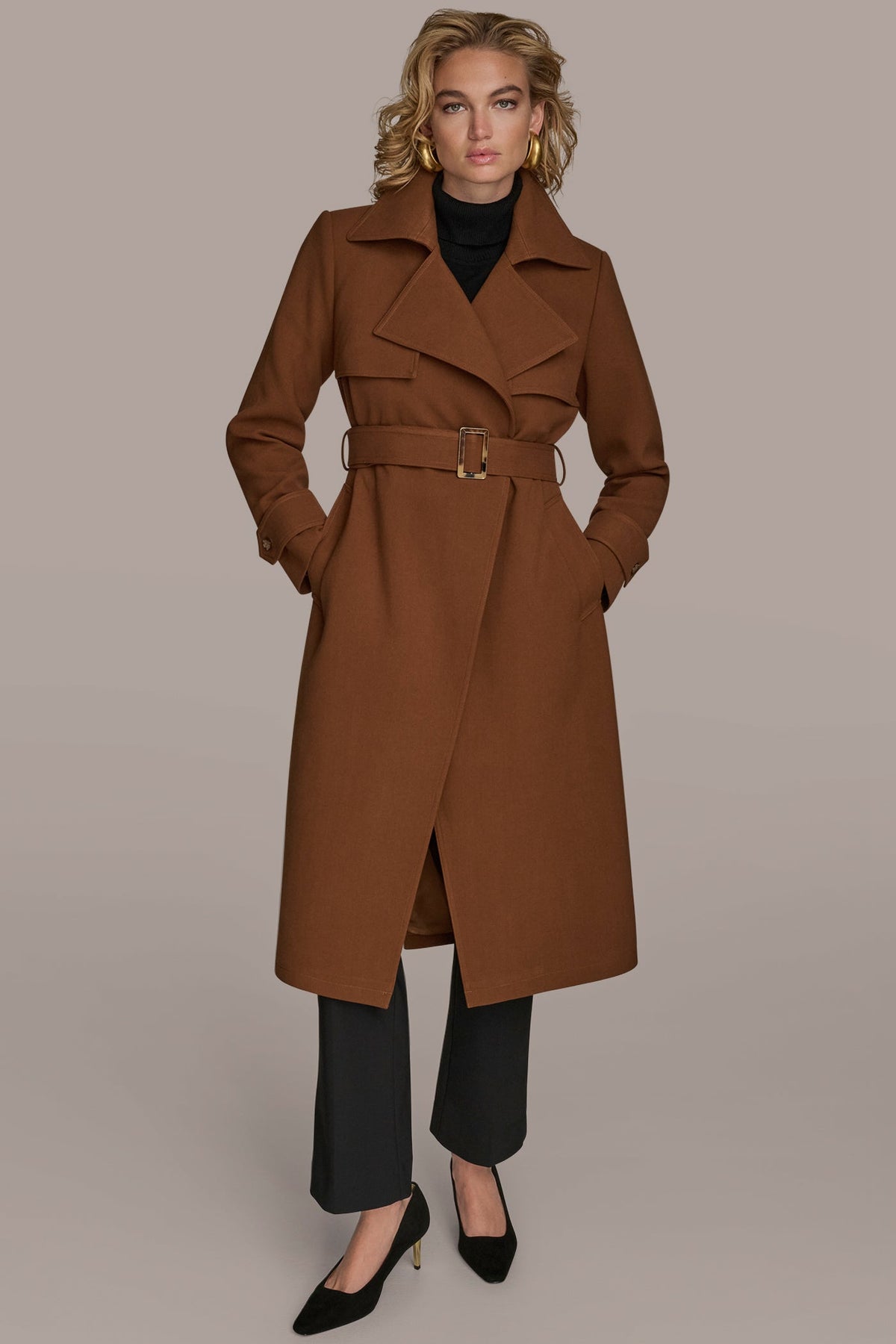 TRENCH RAIN COAT - TOBACCO