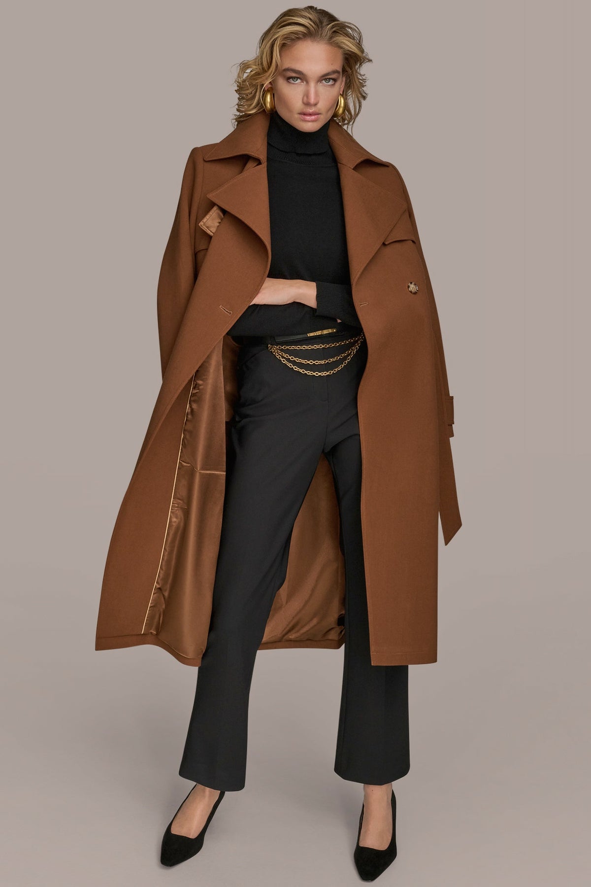 TRENCH RAIN COAT - TOBACCO