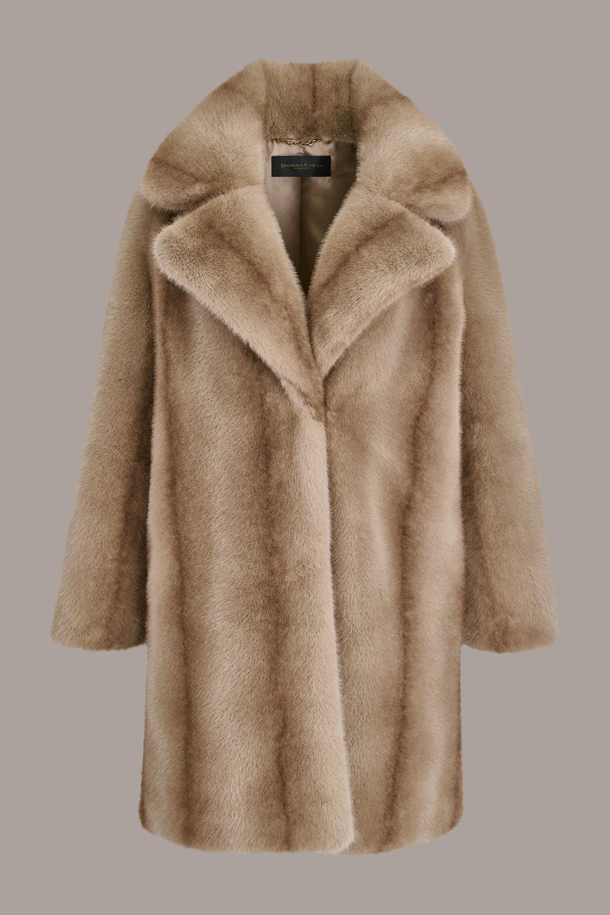 LUXE FAUX FUR COAT - NATURAL