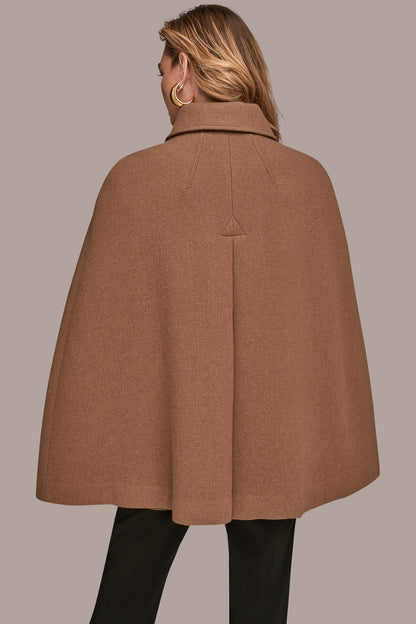 CAPE COAT - CAMEL