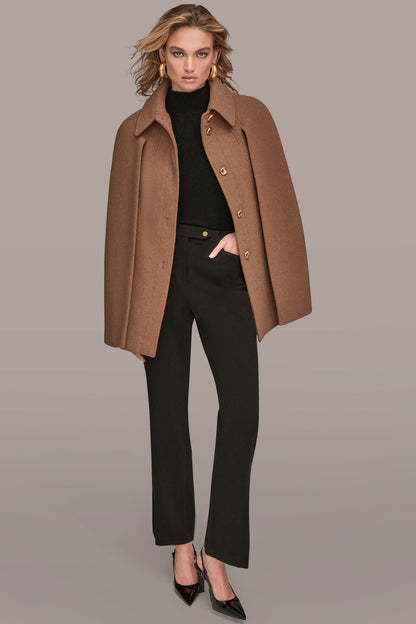 CAPE COAT - CAMEL