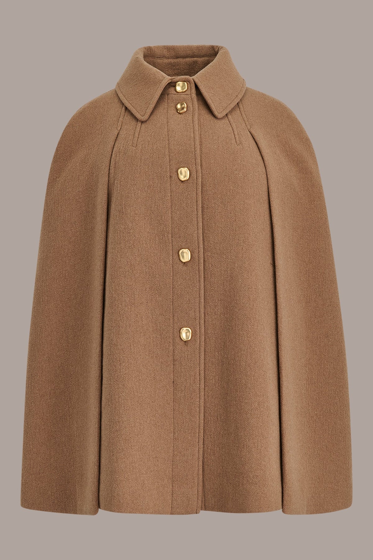 CAPE COAT - CAMEL