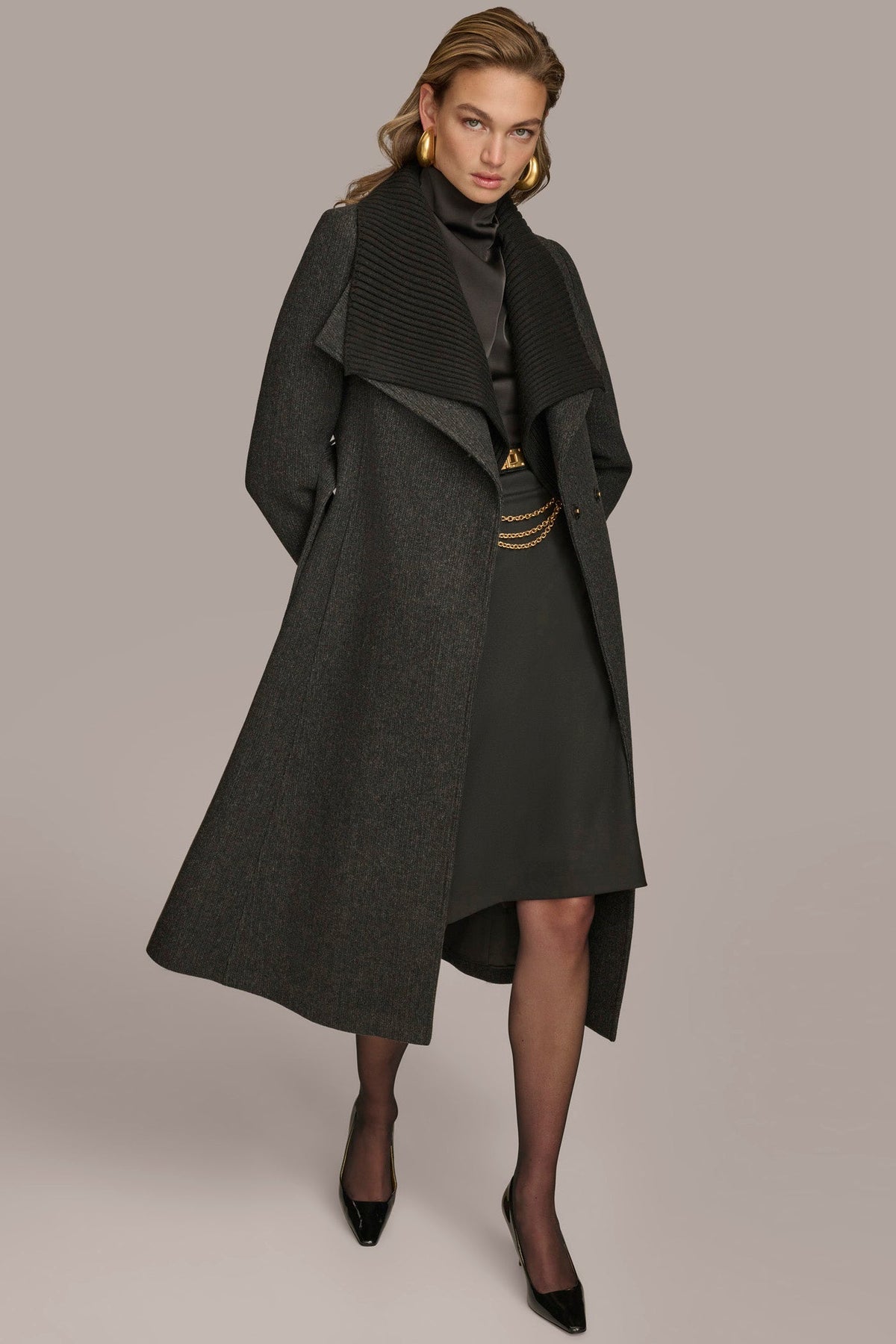 WOOL COAT - Black