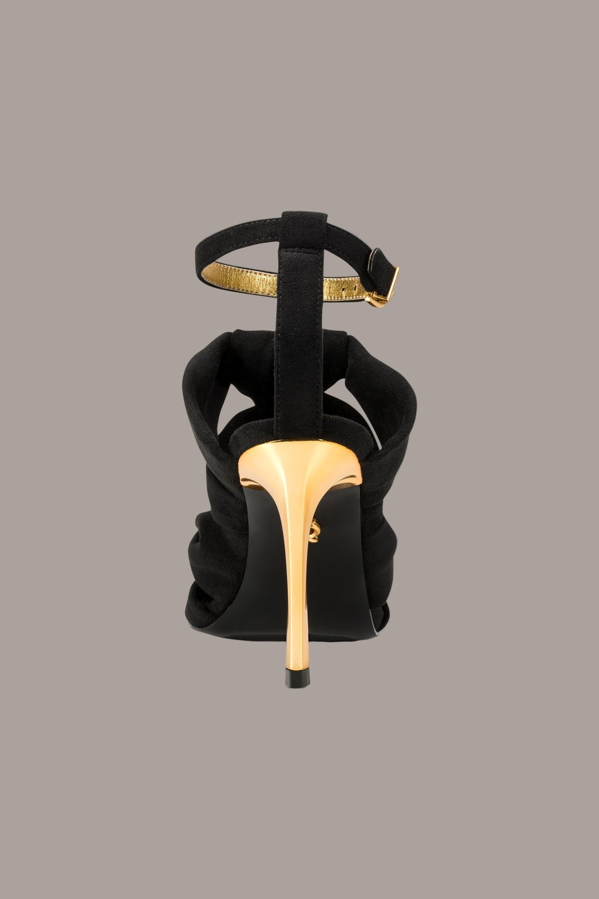 SYNNOVE T-STRAP STILETTO SANDAL - Black
