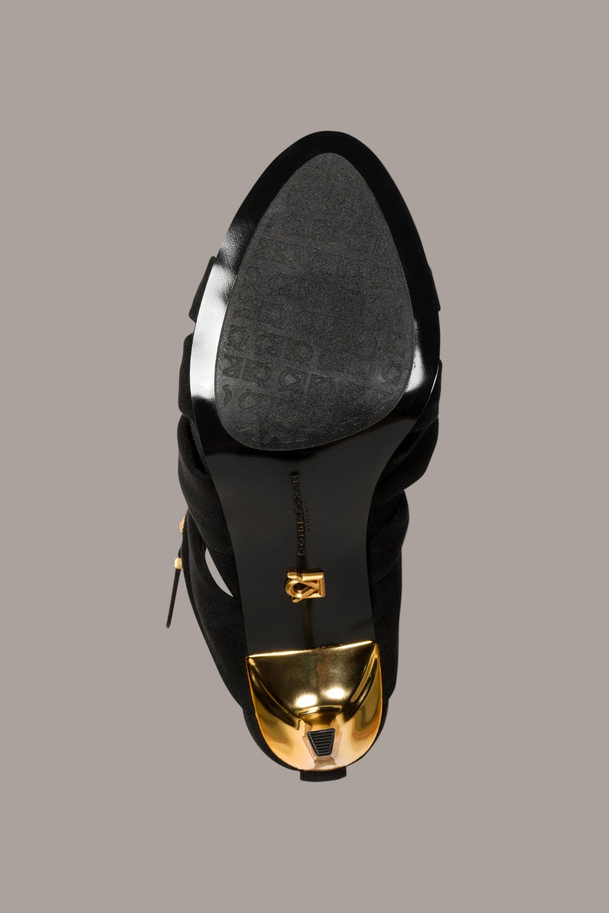 SYNNOVE T-STRAP STILETTO SANDAL - Black