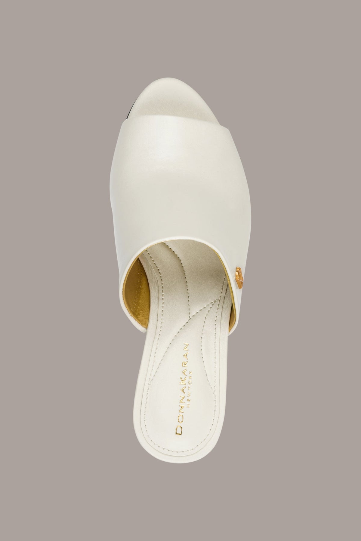 DONNA LEATHER WEDGE MULE SANDAL - Ivory