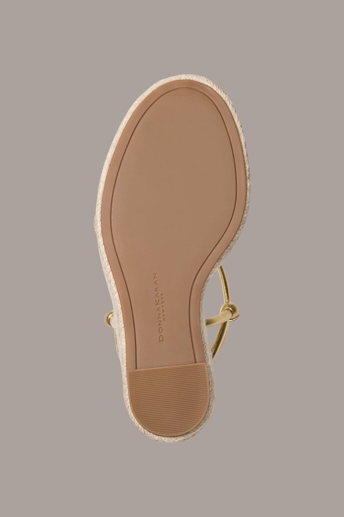 YVETTE ESPADRILLE WEDGE SANDAL - Gold