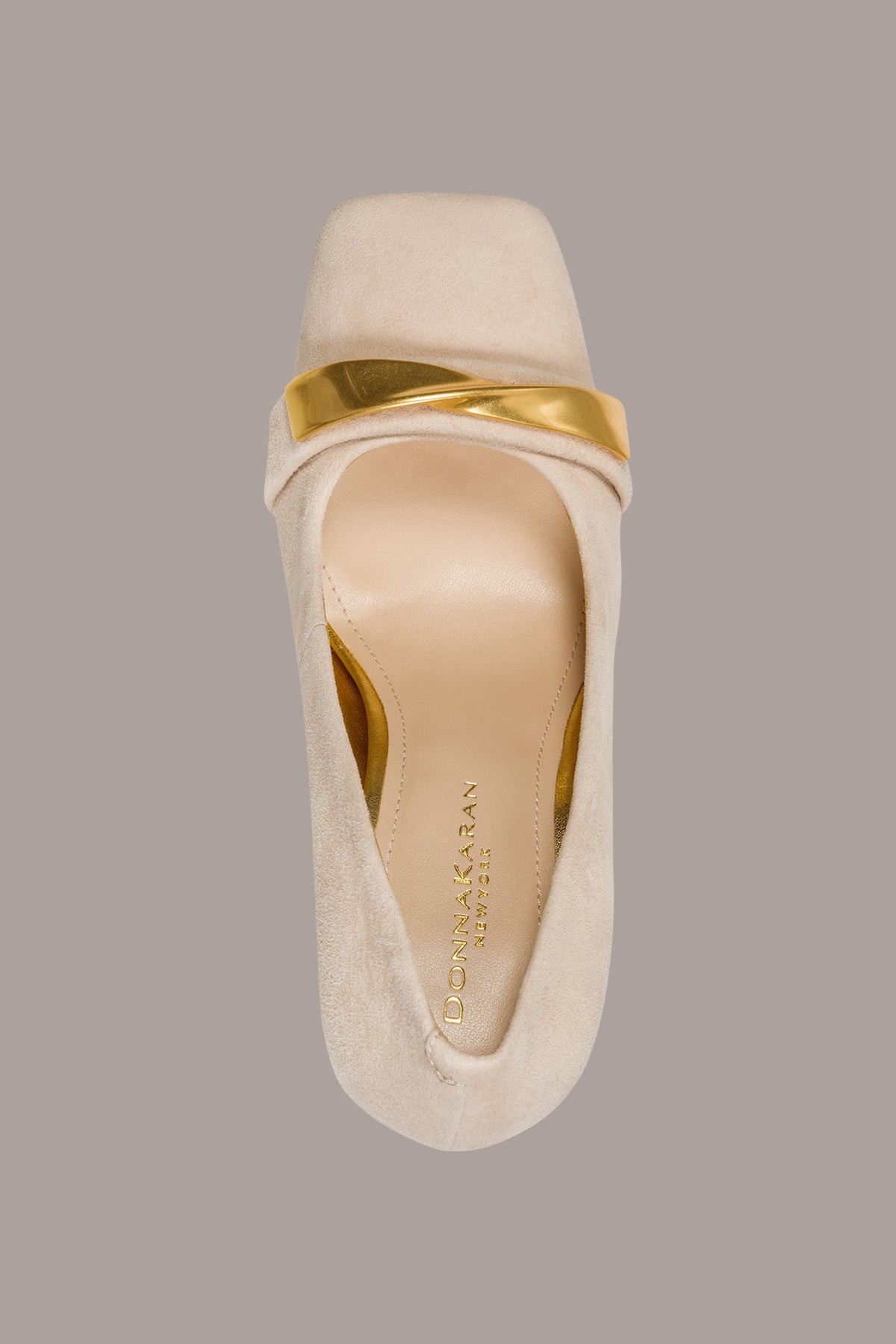 SABINA EMBELLISHED SUEDE HIGH PUMP - NUDE