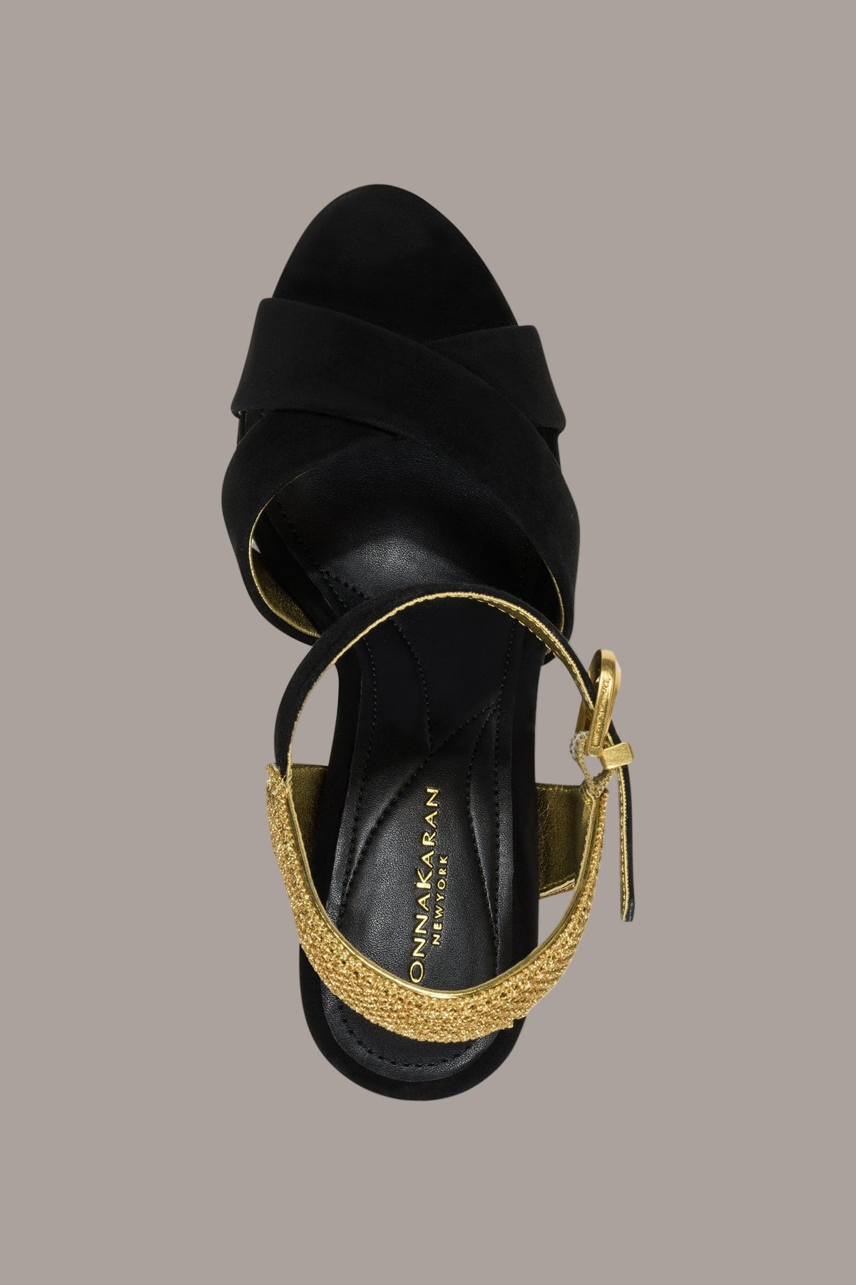 STEFANIA PLATFORM SANDAL - Black / Gold