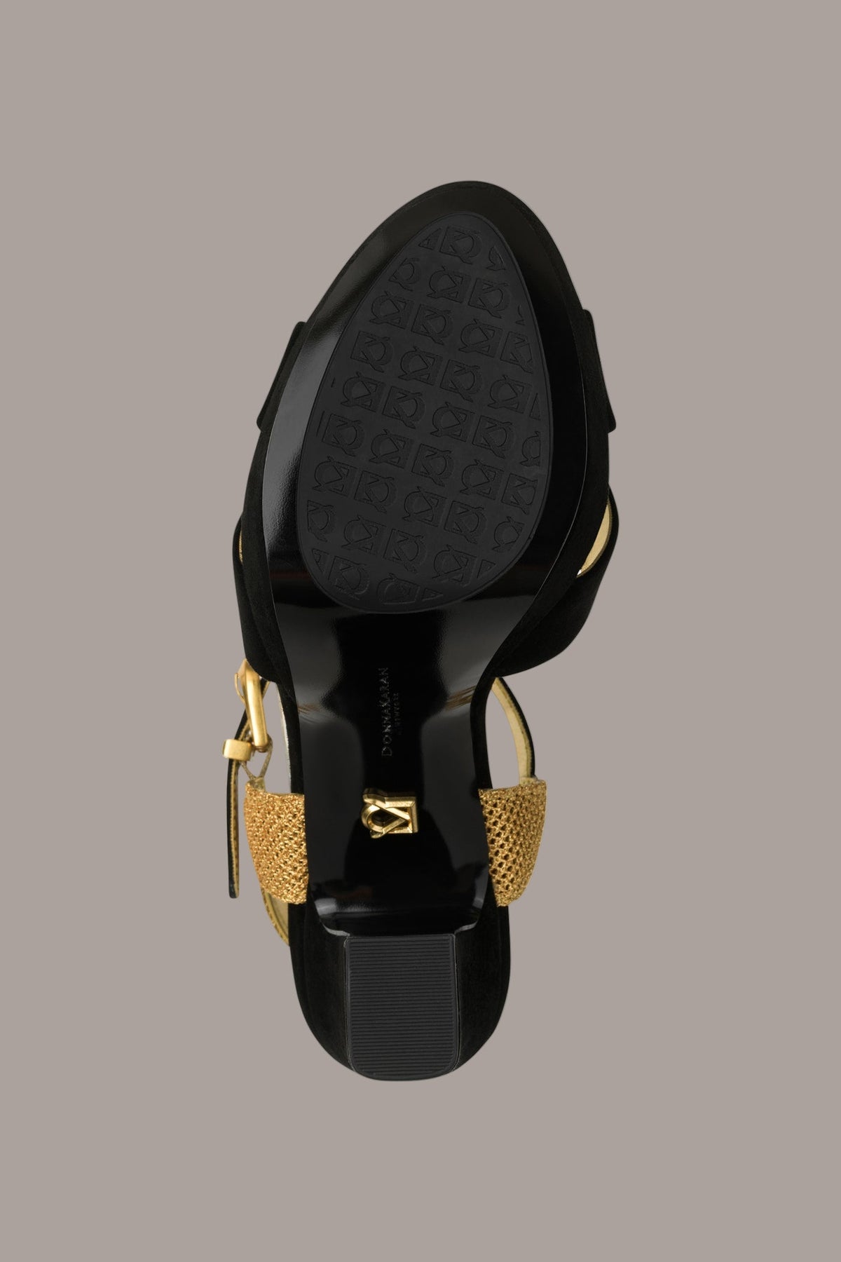 STEFANIA PLATFORM SANDAL - Black / Gold