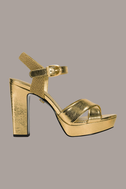 STEFANIA PLATFORM SANDAL - Gold